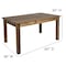 Flash Furniture Rectangle Farm Table, Rustic, Rectangular, 60" x 38", Wood, Wood Grain XA-F-60X38-GG - alternate 7
